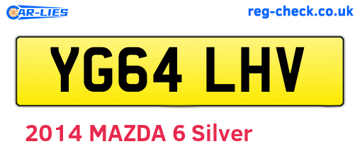 YG64LHV are the vehicle registration plates.