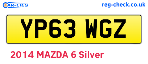 YP63WGZ are the vehicle registration plates.