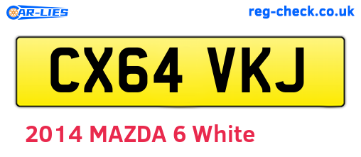CX64VKJ are the vehicle registration plates.