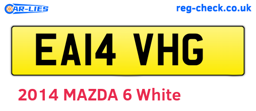 EA14VHG are the vehicle registration plates.