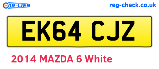 EK64CJZ are the vehicle registration plates.