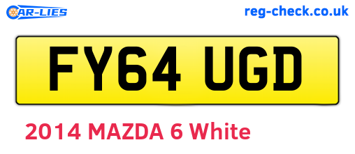 FY64UGD are the vehicle registration plates.
