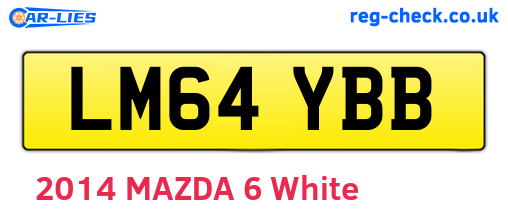 LM64YBB are the vehicle registration plates.