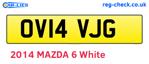 OV14VJG are the vehicle registration plates.