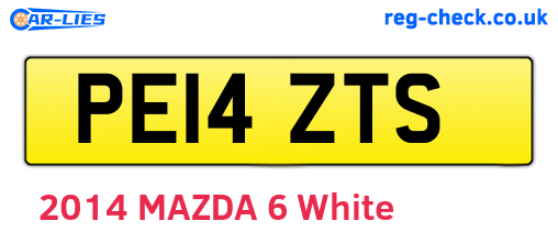 PE14ZTS are the vehicle registration plates.