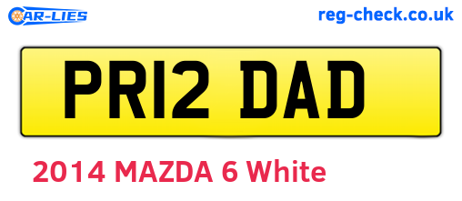PR12DAD are the vehicle registration plates.