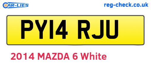 PY14RJU are the vehicle registration plates.