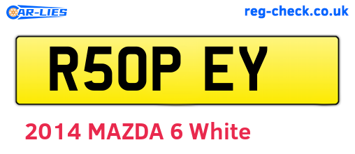 R50PEY are the vehicle registration plates.