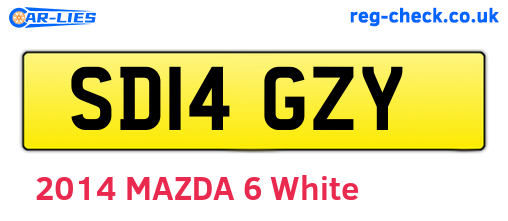 SD14GZY are the vehicle registration plates.