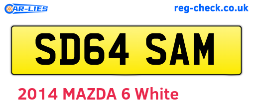 SD64SAM are the vehicle registration plates.