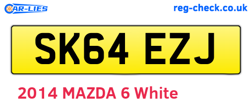 SK64EZJ are the vehicle registration plates.