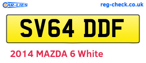 SV64DDF are the vehicle registration plates.