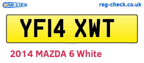 YF14XWT are the vehicle registration plates.