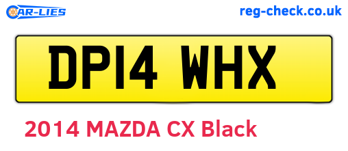 DP14WHX are the vehicle registration plates.