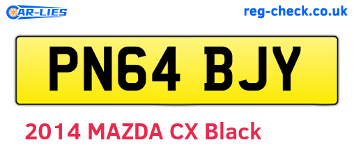 PN64BJY are the vehicle registration plates.