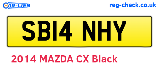 SB14NHY are the vehicle registration plates.