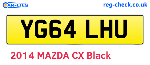 YG64LHU are the vehicle registration plates.