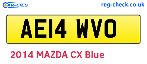 AE14WVO are the vehicle registration plates.
