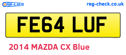 FE64LUF are the vehicle registration plates.