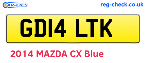 GD14LTK are the vehicle registration plates.