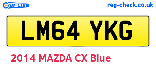 LM64YKG are the vehicle registration plates.
