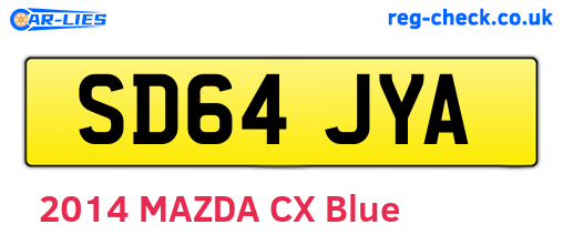 SD64JYA are the vehicle registration plates.