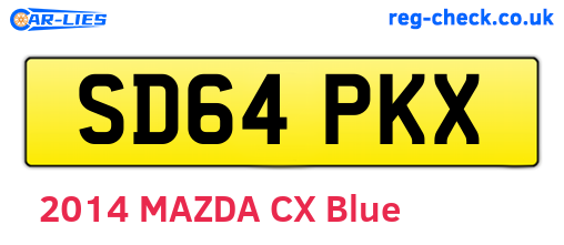 SD64PKX are the vehicle registration plates.