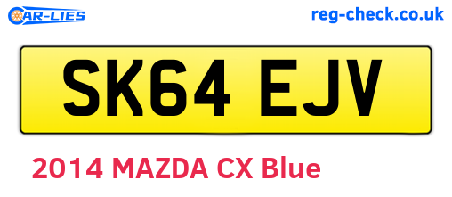 SK64EJV are the vehicle registration plates.
