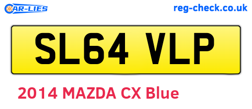 SL64VLP are the vehicle registration plates.