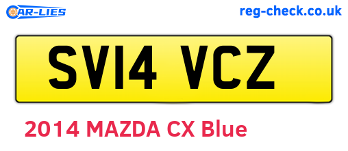 SV14VCZ are the vehicle registration plates.