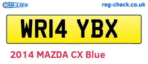 WR14YBX are the vehicle registration plates.