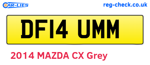 DF14UMM are the vehicle registration plates.