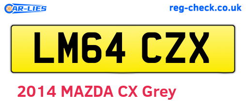LM64CZX are the vehicle registration plates.