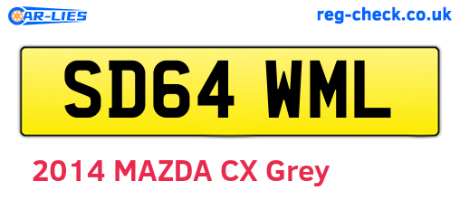 SD64WML are the vehicle registration plates.