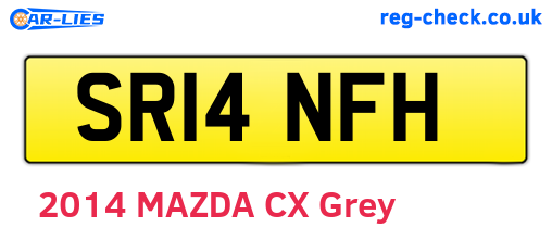 SR14NFH are the vehicle registration plates.
