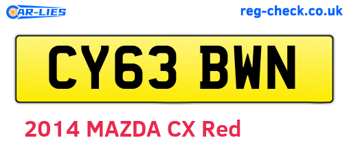 CY63BWN are the vehicle registration plates.