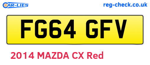 FG64GFV are the vehicle registration plates.
