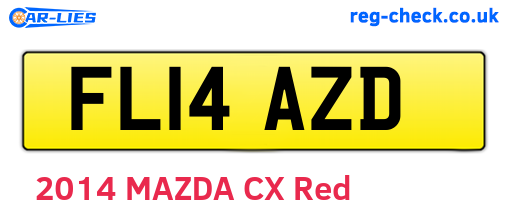 FL14AZD are the vehicle registration plates.