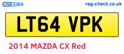 LT64VPK are the vehicle registration plates.