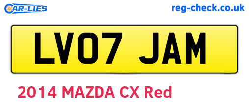 LV07JAM are the vehicle registration plates.
