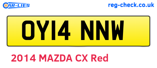 OY14NNW are the vehicle registration plates.
