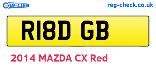 R18DGB are the vehicle registration plates.