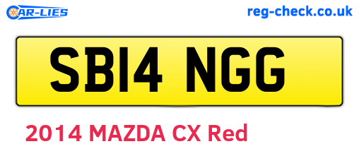 SB14NGG are the vehicle registration plates.