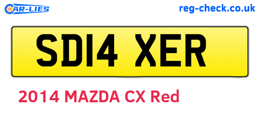 SD14XER are the vehicle registration plates.
