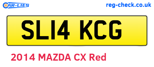 SL14KCG are the vehicle registration plates.