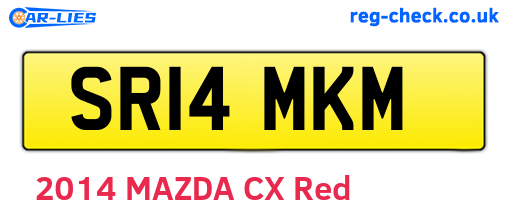 SR14MKM are the vehicle registration plates.