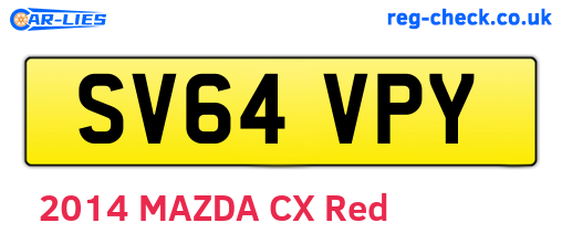 SV64VPY are the vehicle registration plates.