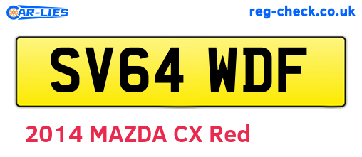 SV64WDF are the vehicle registration plates.