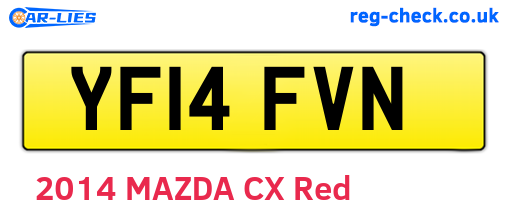 YF14FVN are the vehicle registration plates.