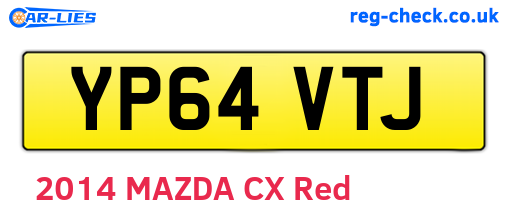 YP64VTJ are the vehicle registration plates.